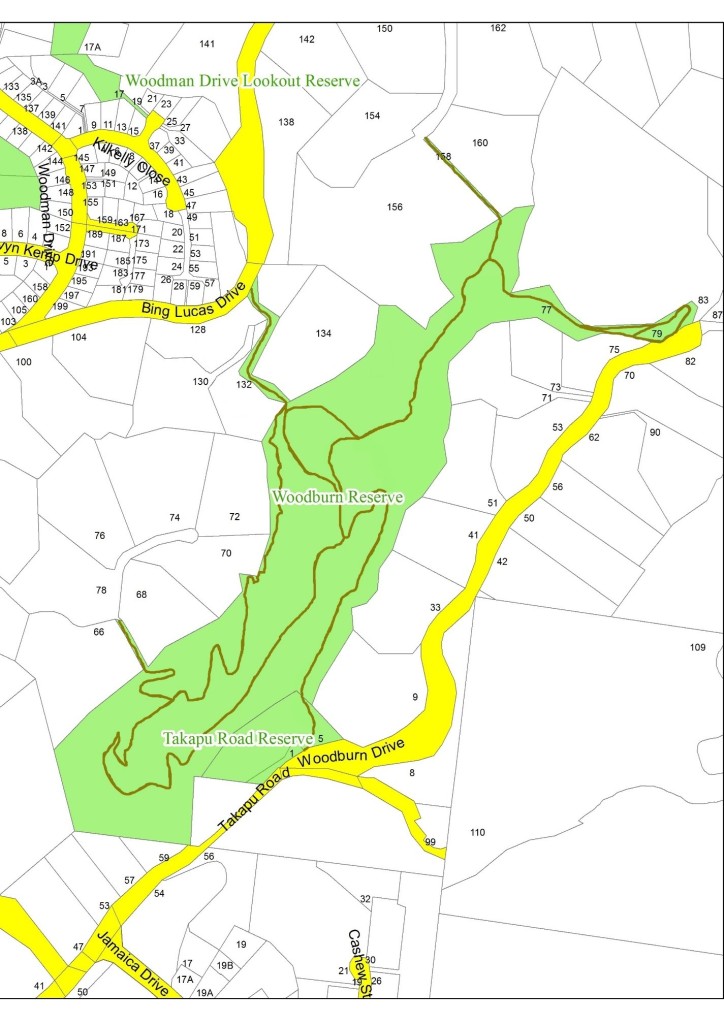 Woodburn Reserve Walking Map